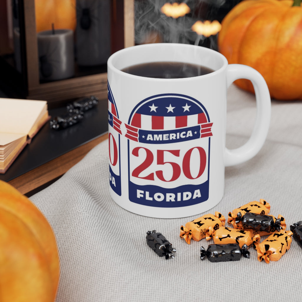 Florida 250 America Ceramic Coffee Mug — Patriotic Racing Number 11oz/15oz