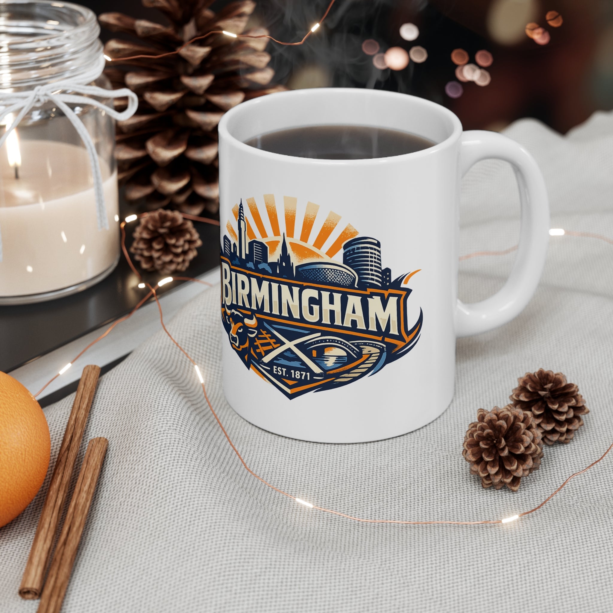 Birmingham Skyline Coffee Mug – City Crest Ceramic Mug (11oz & 15oz)