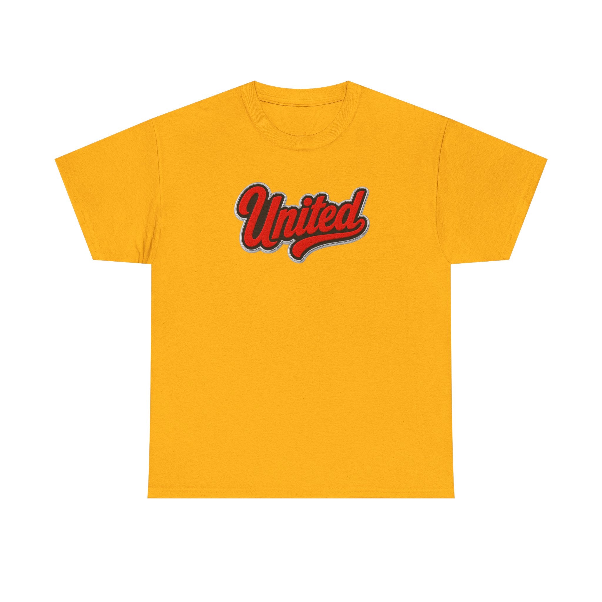 United Retro Script Tee — Vintage Red Logo T‑Shirt