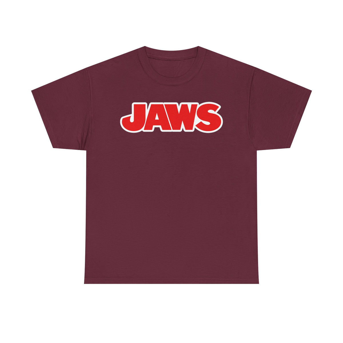 Jaws Logo Tee — Retro Red Movie Graphic T‑Shirt