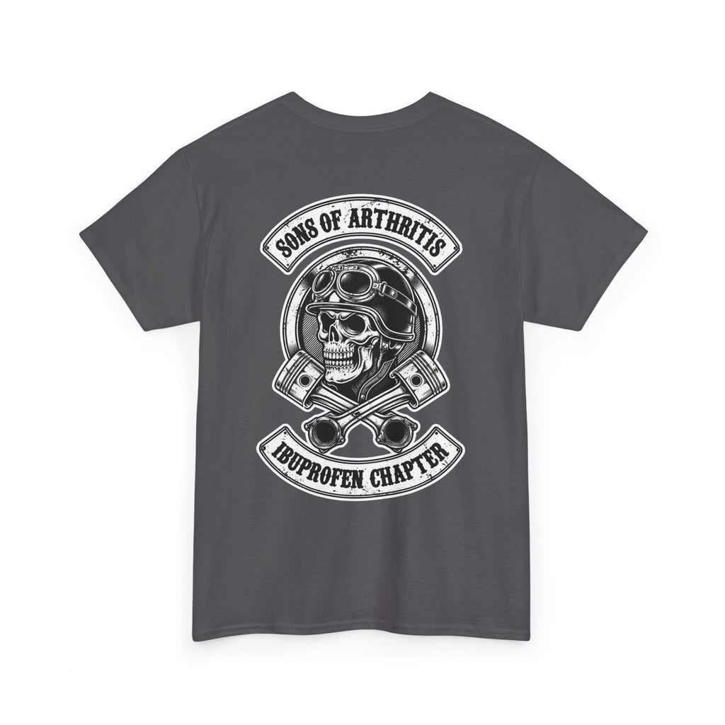 Sons of Arthritis Tee — Humorous Biker Skull "Ibuprofen Chapter" T-Shirt