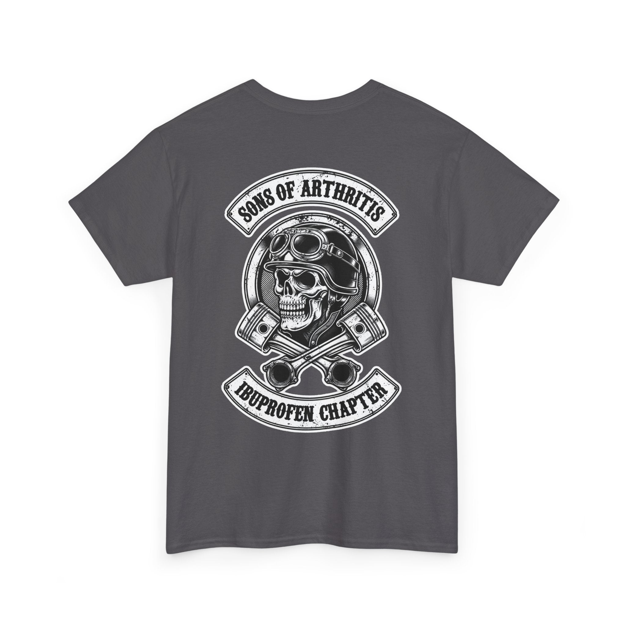 Sons of Arthritis Tee — Humorous Biker Skull "Ibuprofen Chapter" T-Shirt