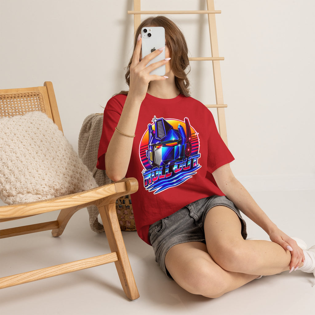 “Roll Out” Optimus-Inspired Graphic Transformers Cotton T-Shirt
