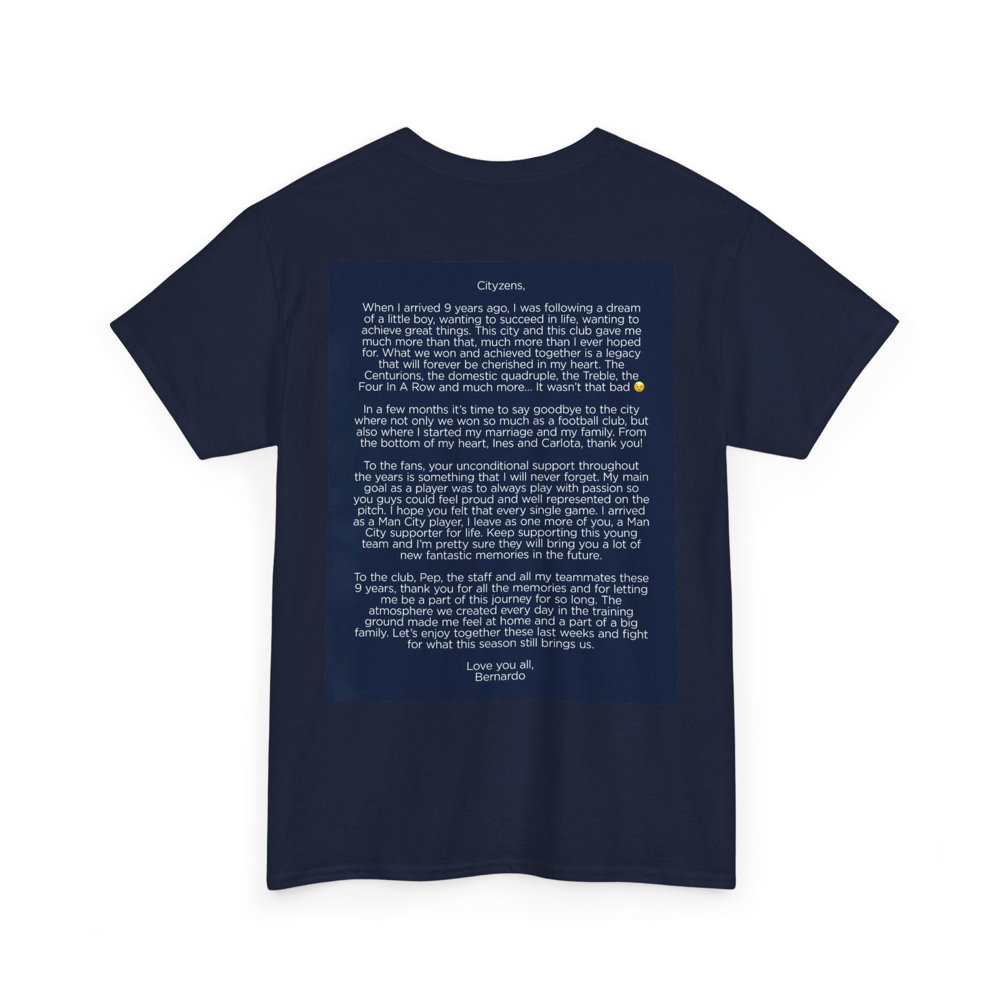 Bernardo Silva Tribute Tee – Inspirational Letter & Celebrating Goal Moment