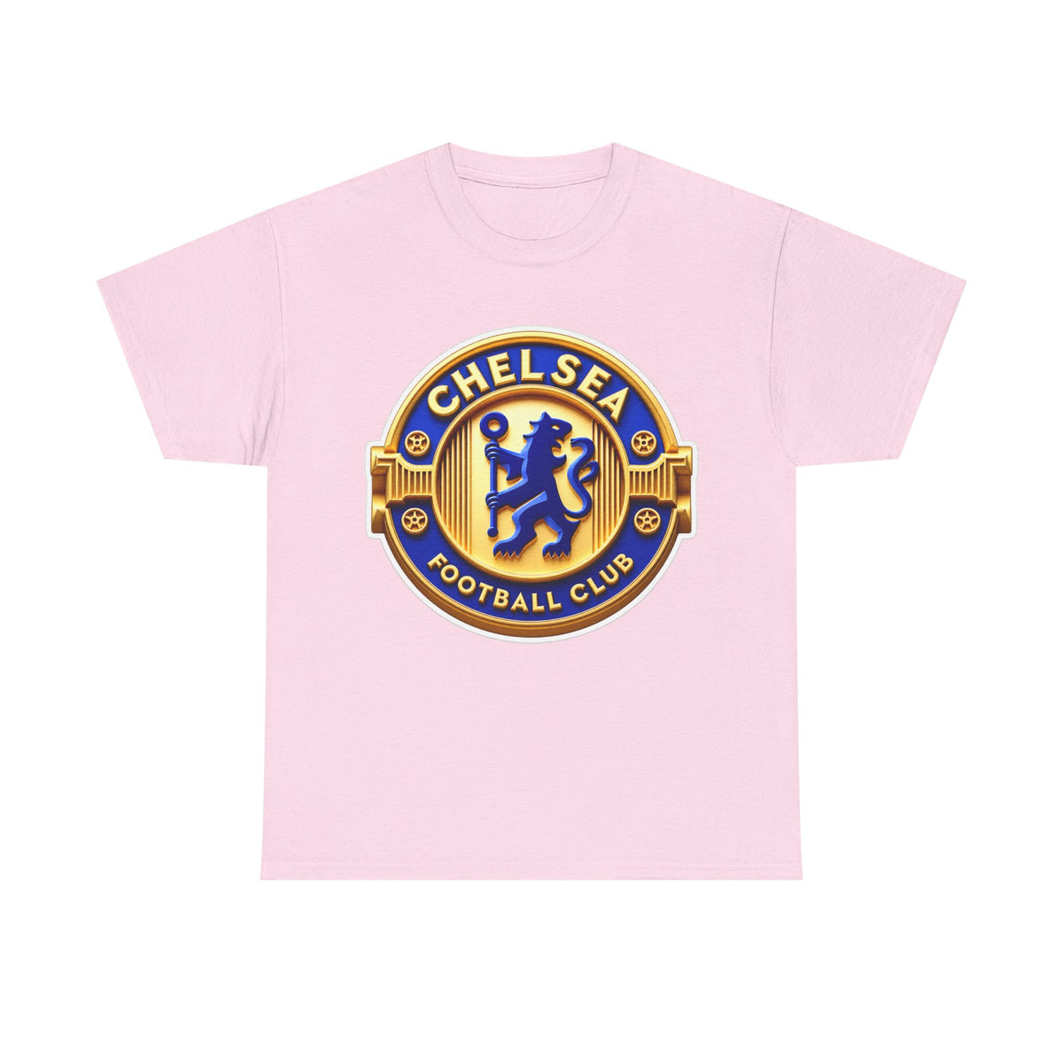Chelsea Football Club Crest Tee — Retro Blue & Gold Soccer Emblem T-Shirt
