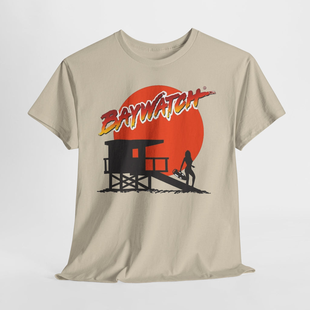 Baywatch Lifeguard Sunset Cotton T-Shirt