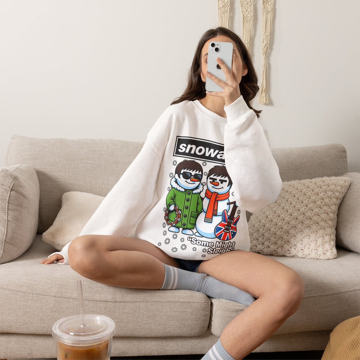 Snowasis "Some Might Sleigh" #Oasis Inspired Crewneck Sweatshirt