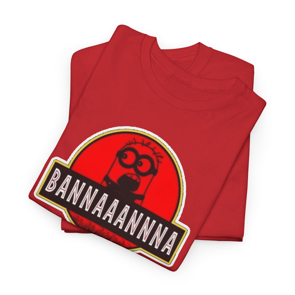 Bannaaannna Graphic Tee — Retro Red Logo Funny Banana Shirt