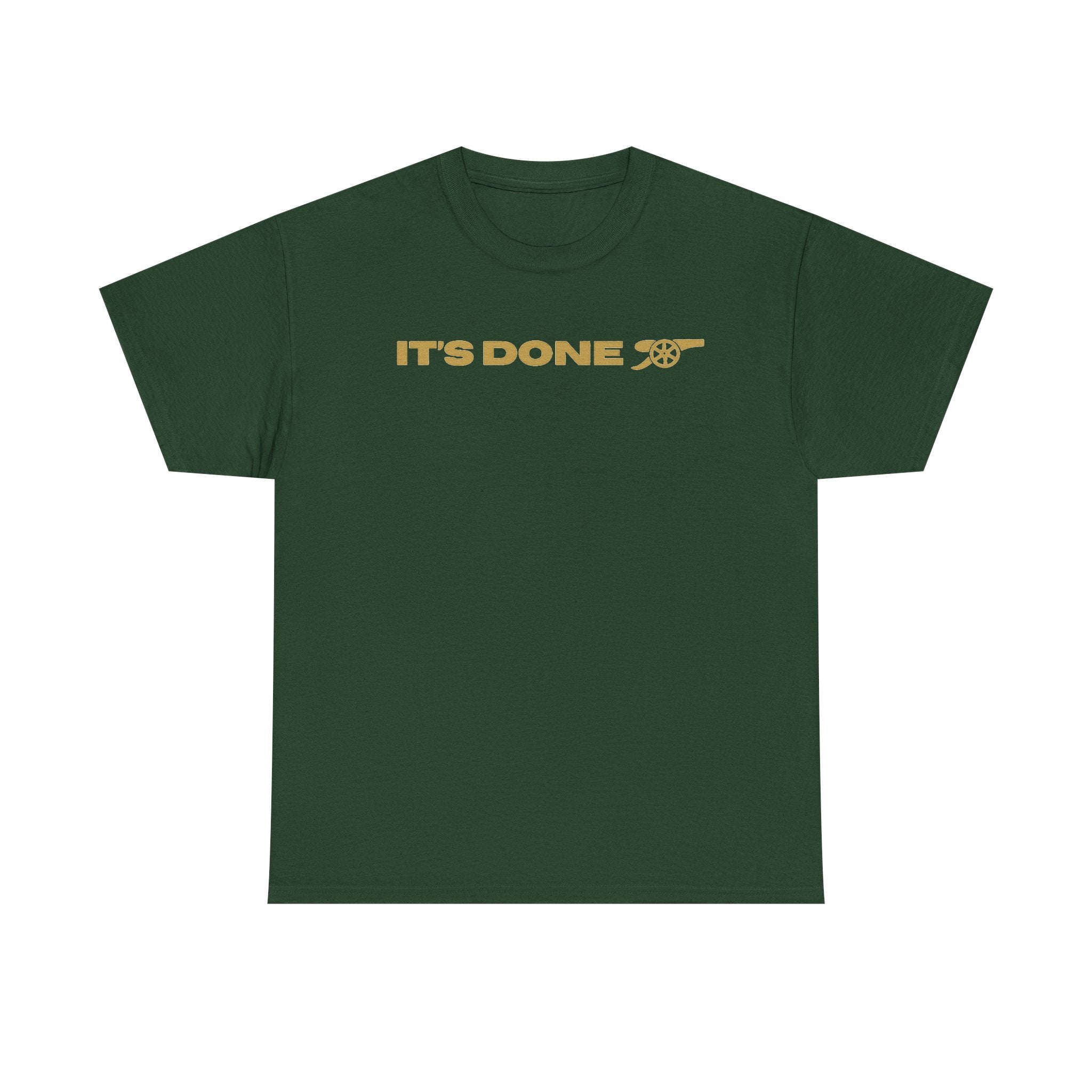 It's Done Arsenal Champions T-Shirt – Minimalist Gold Script Tee