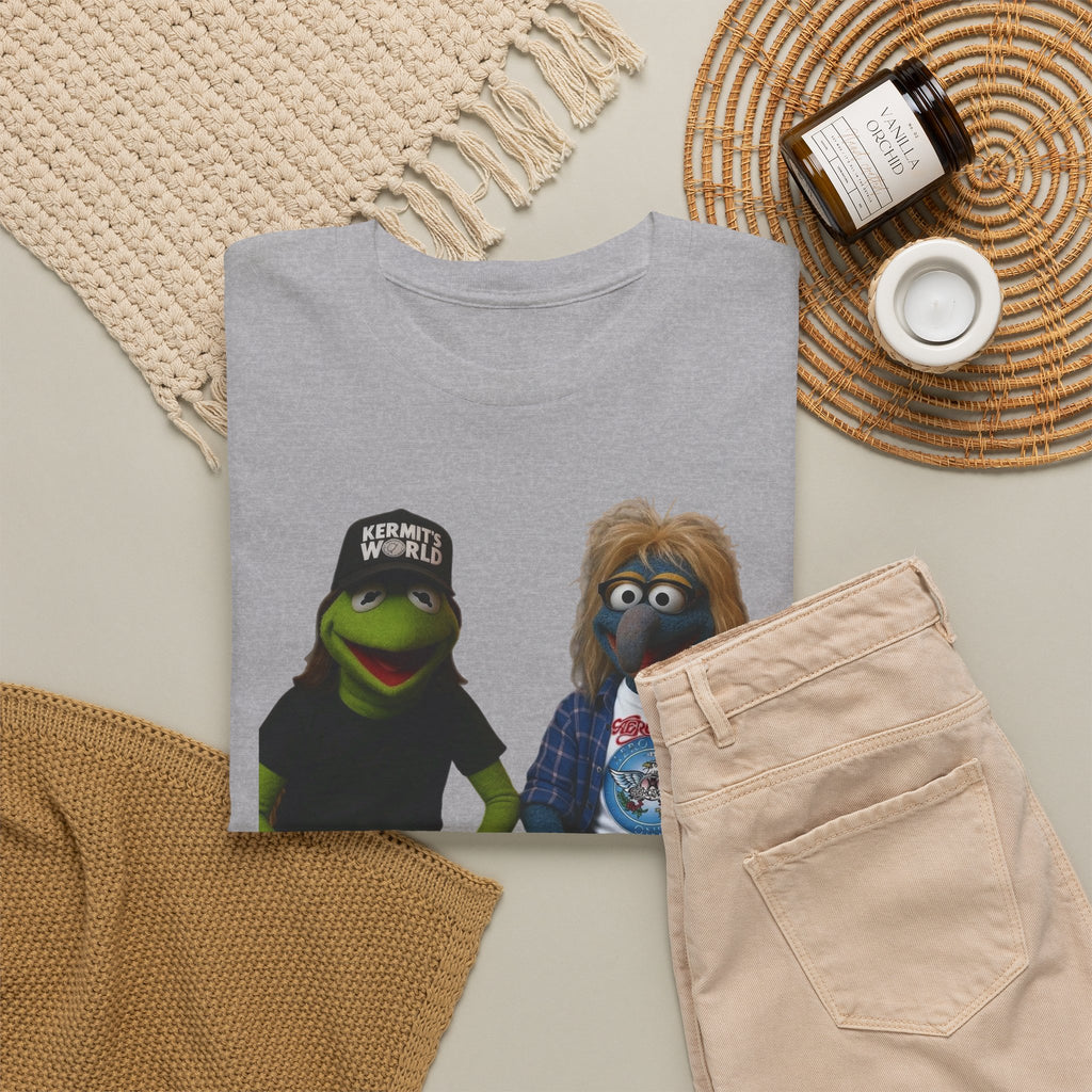 Kermit & Gonzo Waynes World Inspired Character Graphic T-Shirt