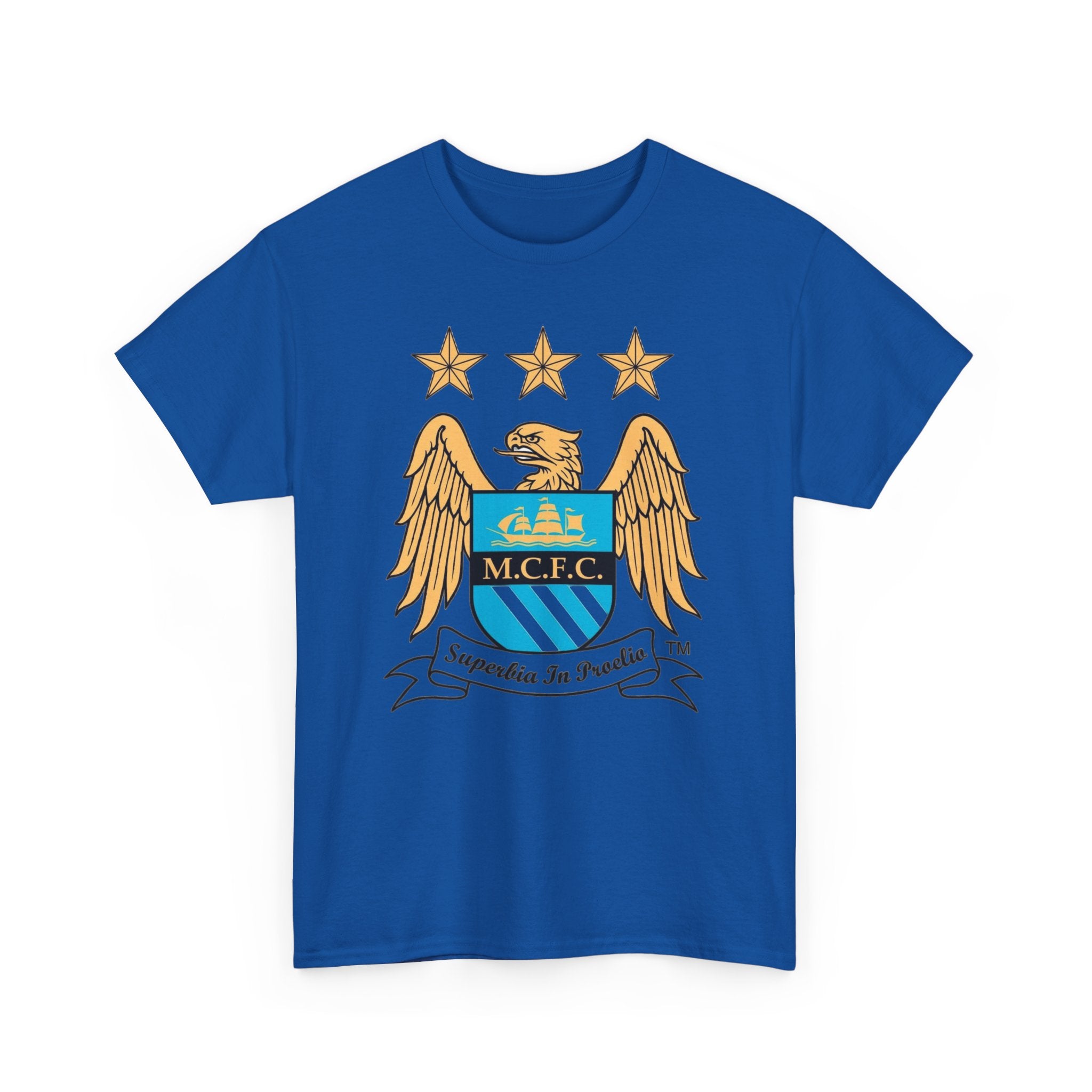 Manchester City Retro Club Crest T‑Shirt — MCFC Vintage Style Club Emblem Tee
