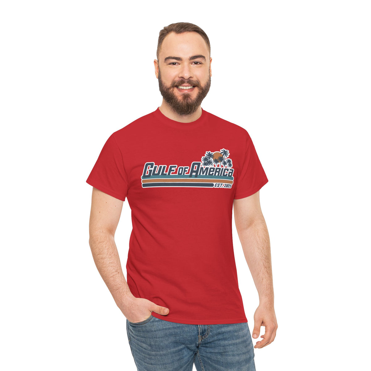Gulf of America Vintage Surf Tee — Retro Beach Logo T-Shirt