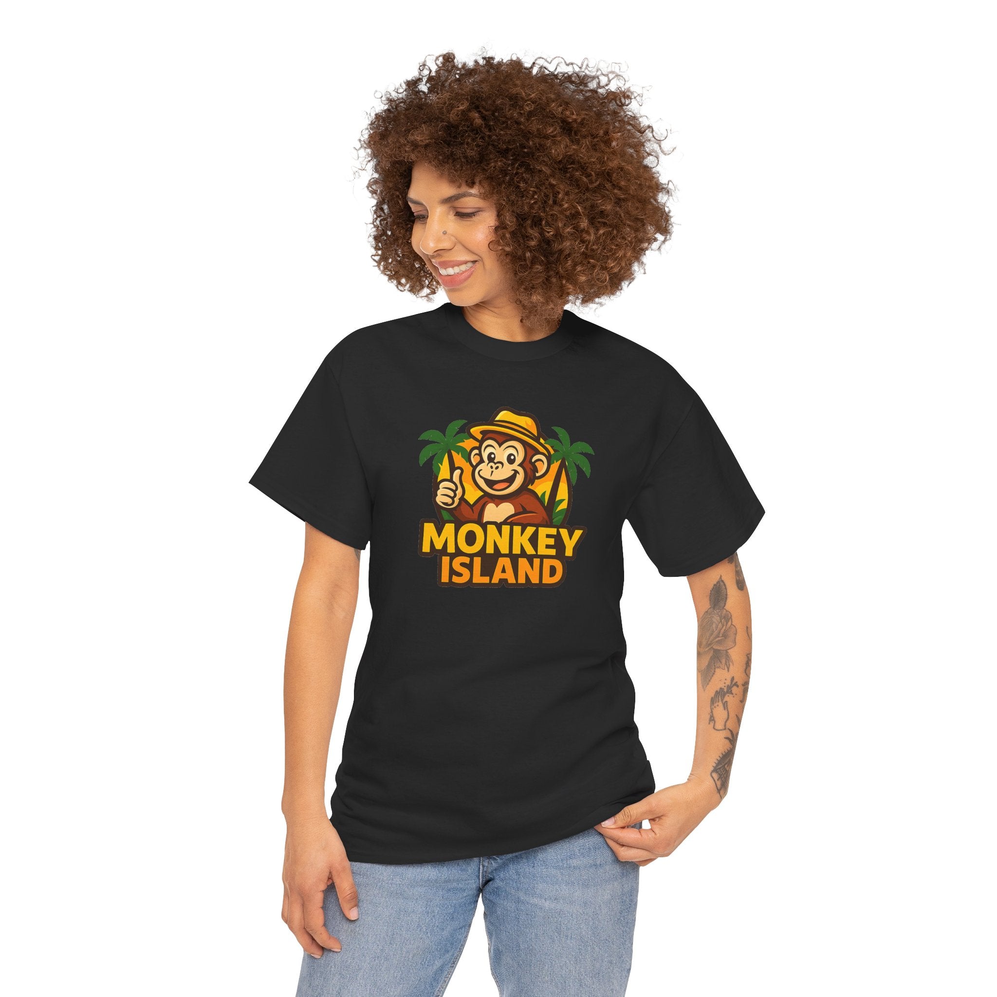 Monkey Island T-Shirt — Cute Tropical Monkey Logo Tee
