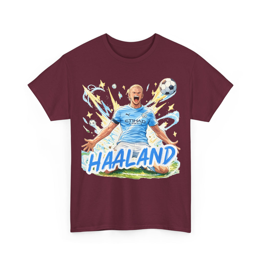 Erling Haaland Anime Fan Tee — Celebratory Football Player Graphic T-Shirt