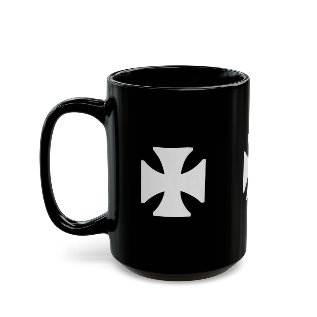 Manchester City ST Mark's Black Ceramic Mug with White Maltese Cross – Gothic Coffee Cup (11oz, 15oz)