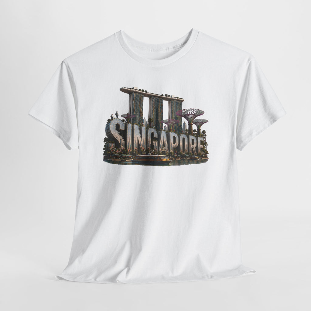 Singapore Skyline T-Shirt — Marina Bay Sands & Supertree Graphic Tee