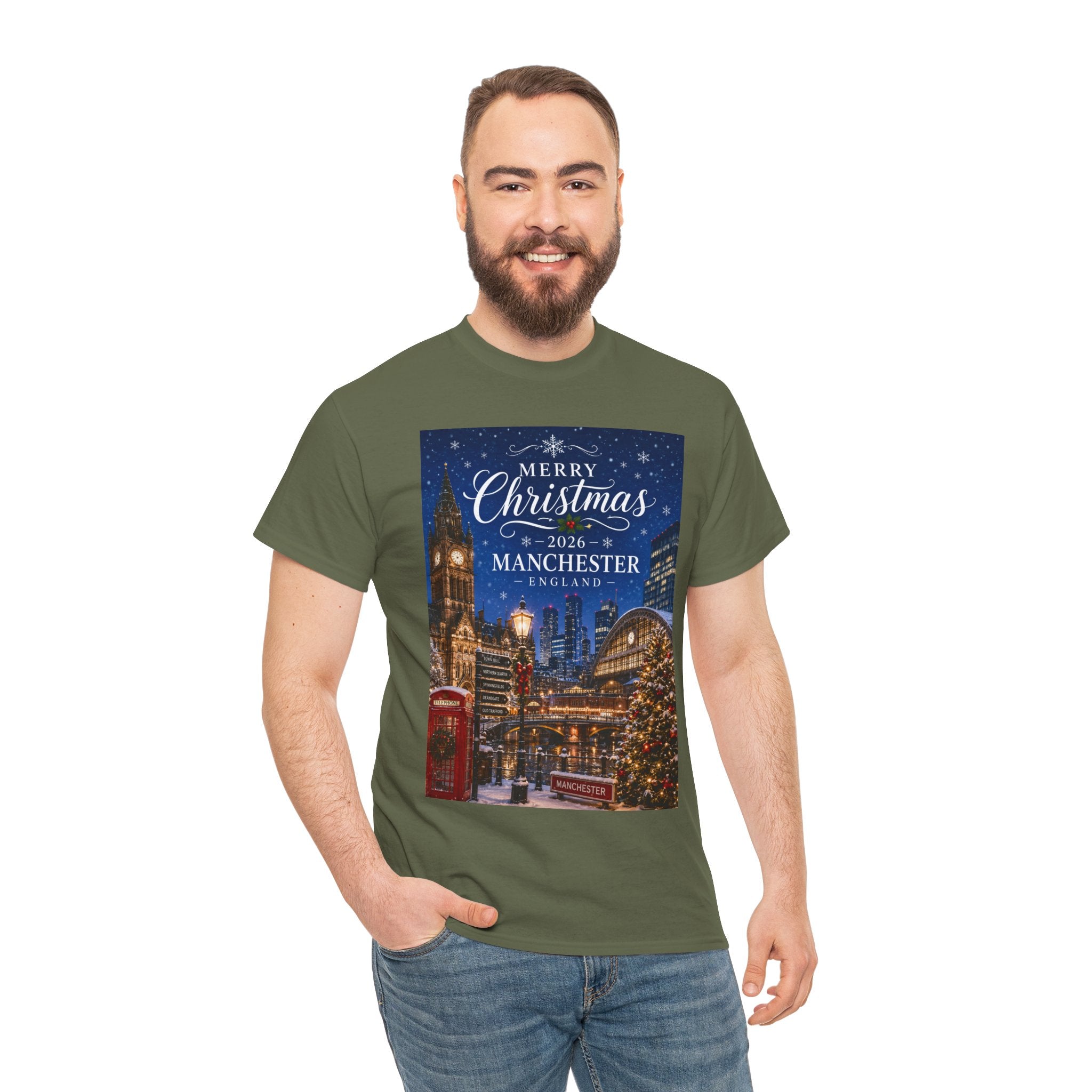Manchester Christmas Tee — Merry Christmas 2026 Holiday T‑Shirt