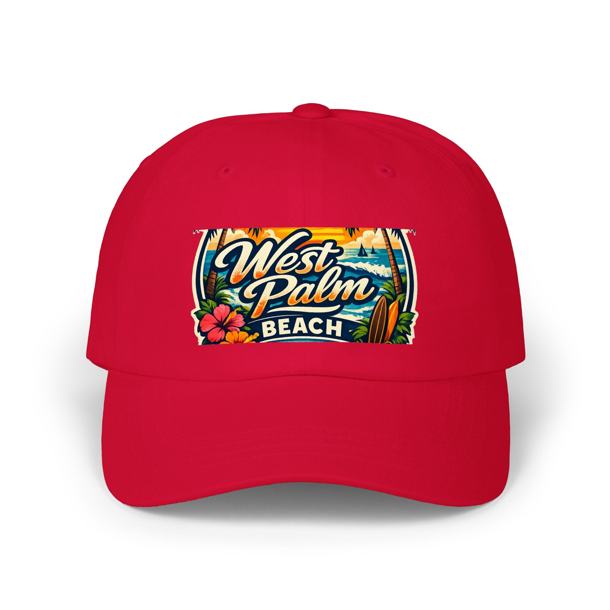 West Palm Beach Dad Cap — Vintage Surfboard Floral Beach Hat