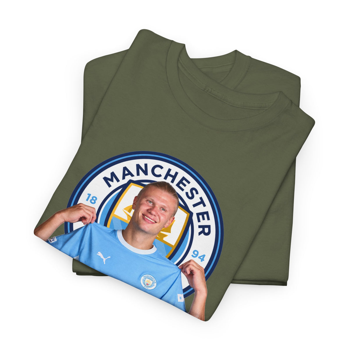 Manchester City Erling Haaland Inspired Cotton T-Shirt Tee — Player Celebratory Graphic T-Shirt