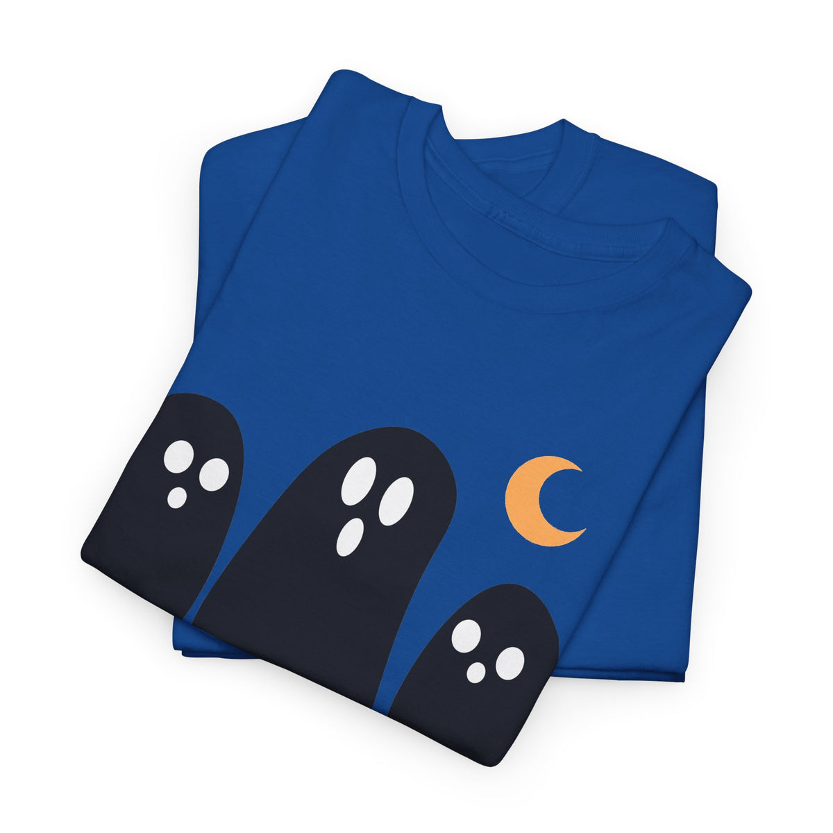 Ghost Trio Moon T-Shirt — Cute Halloween Graphic Tee