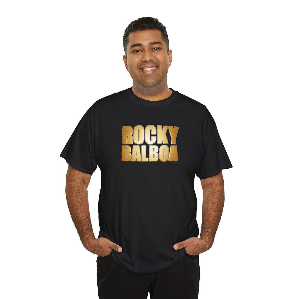 Rocky Balboa Gold Logo Tee — Retro Boxing Movie Fan T-Shirt