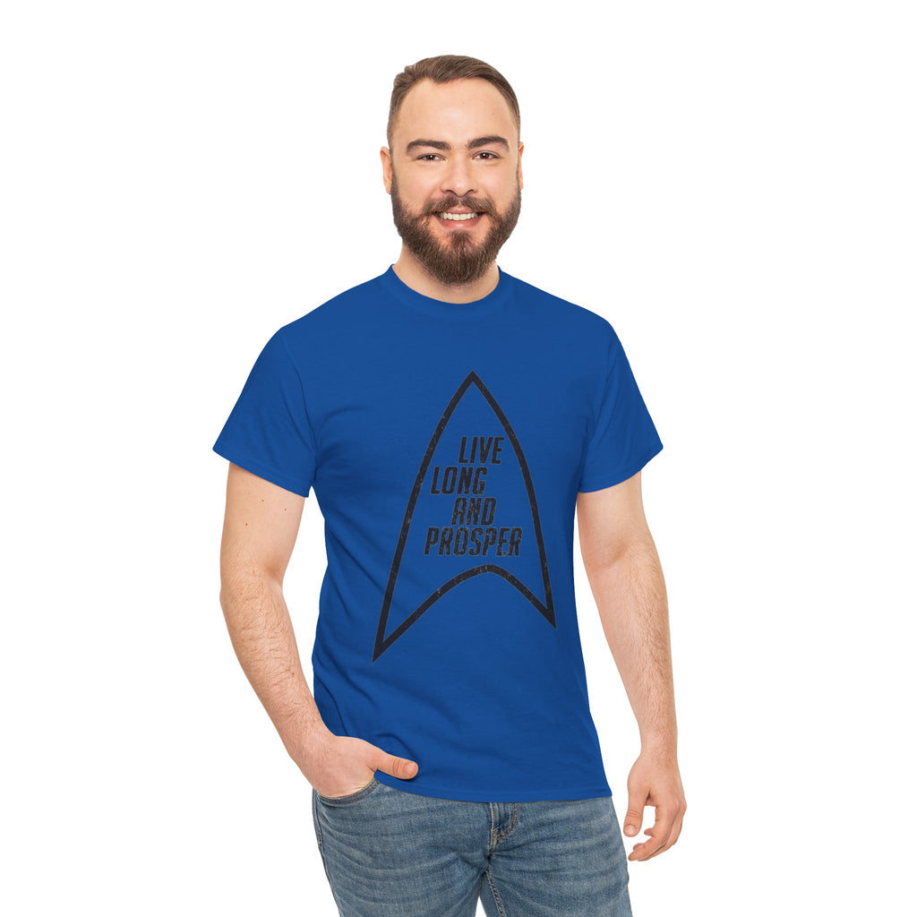 Live Long and Prosper T‑Shirt — Sci‑Fi Starfleet Insignia Tee