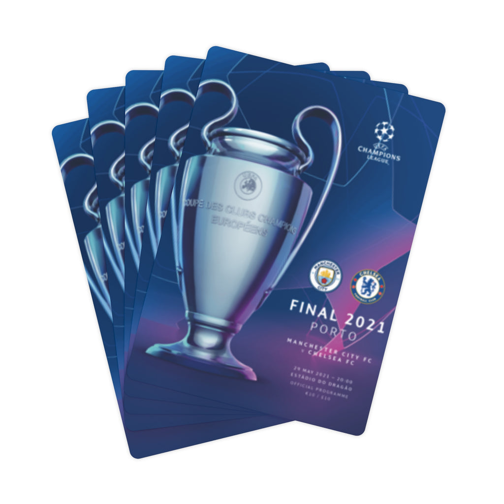 2021 Champions League Final Programme Cover Inspired Playing / Poker Cards