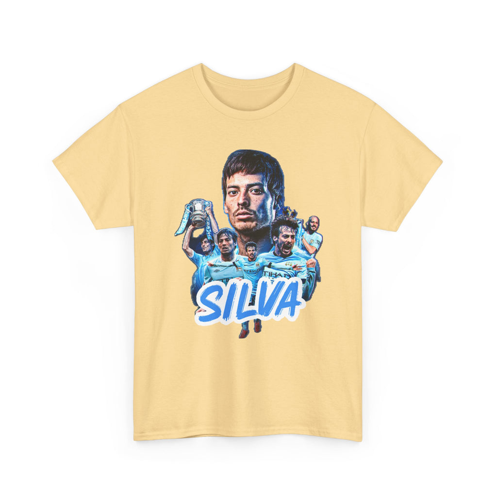 David Silva Manchester City Soccer Tee — Classic Player Portrait Football Shirt