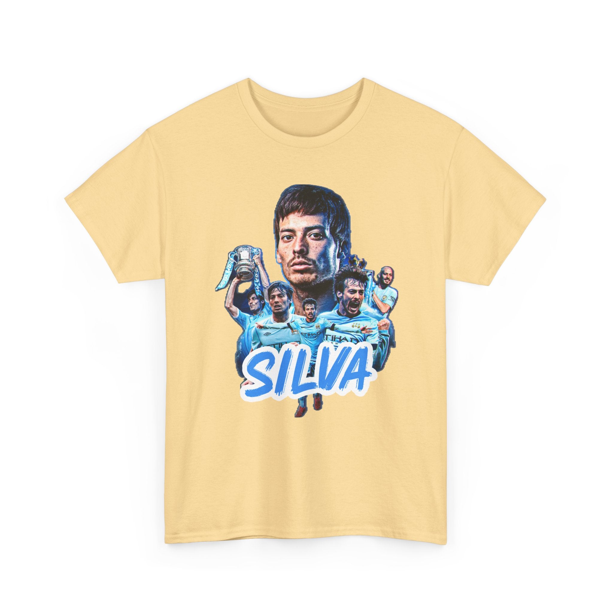 David Silva Manchester City Soccer Tee — Classic Player Portrait Football Shirt