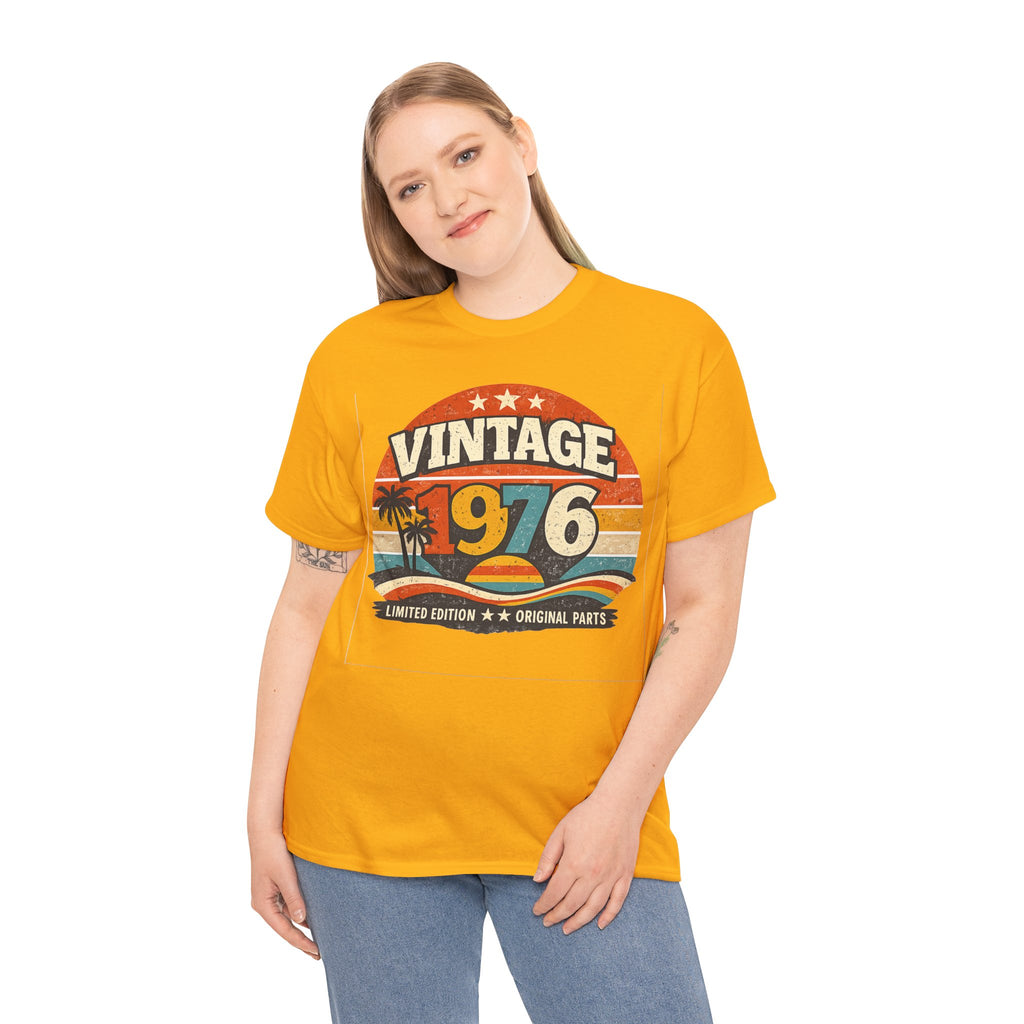 Vintage 1976 T-Shirt — Retro Beach Graphic "Vintage 1976" Birthday Tee
