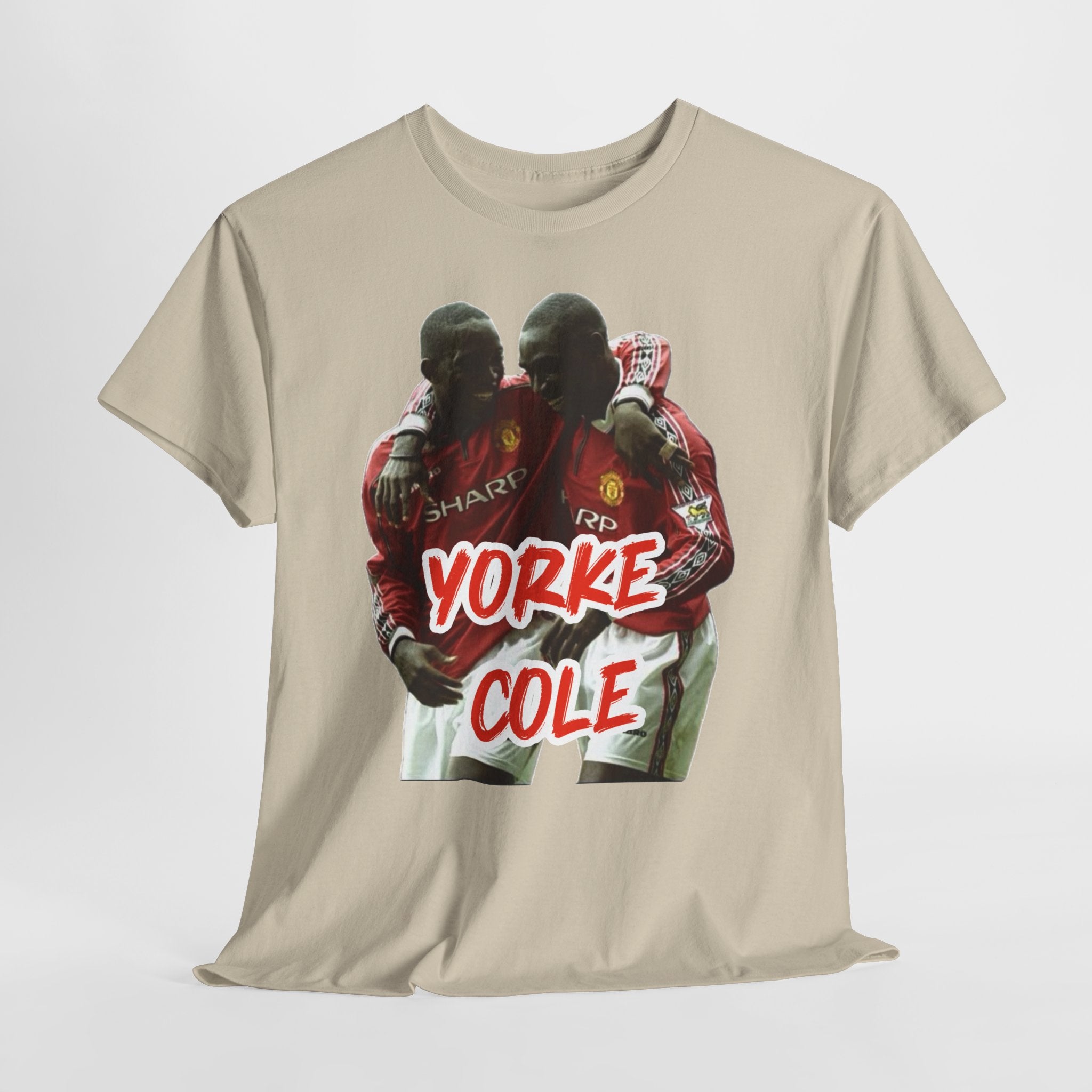 Yorke & Cole Manchester United Soccer Legends Graphic Tee — 'Yorke Cole' Retro Football Shirt