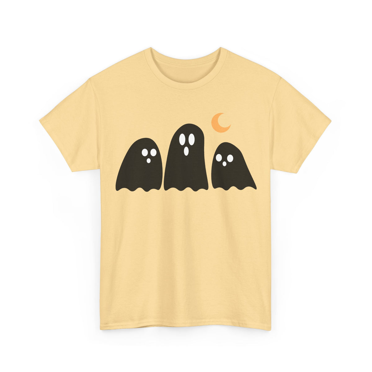 Ghost Trio Moon T-Shirt — Cute Halloween Graphic Tee