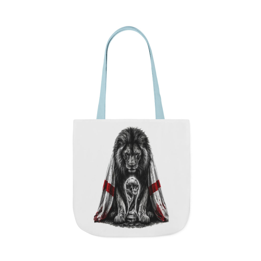 England Lion Guardian Canvas Tote — Protective Lion & Cub Illustration Tote Bag