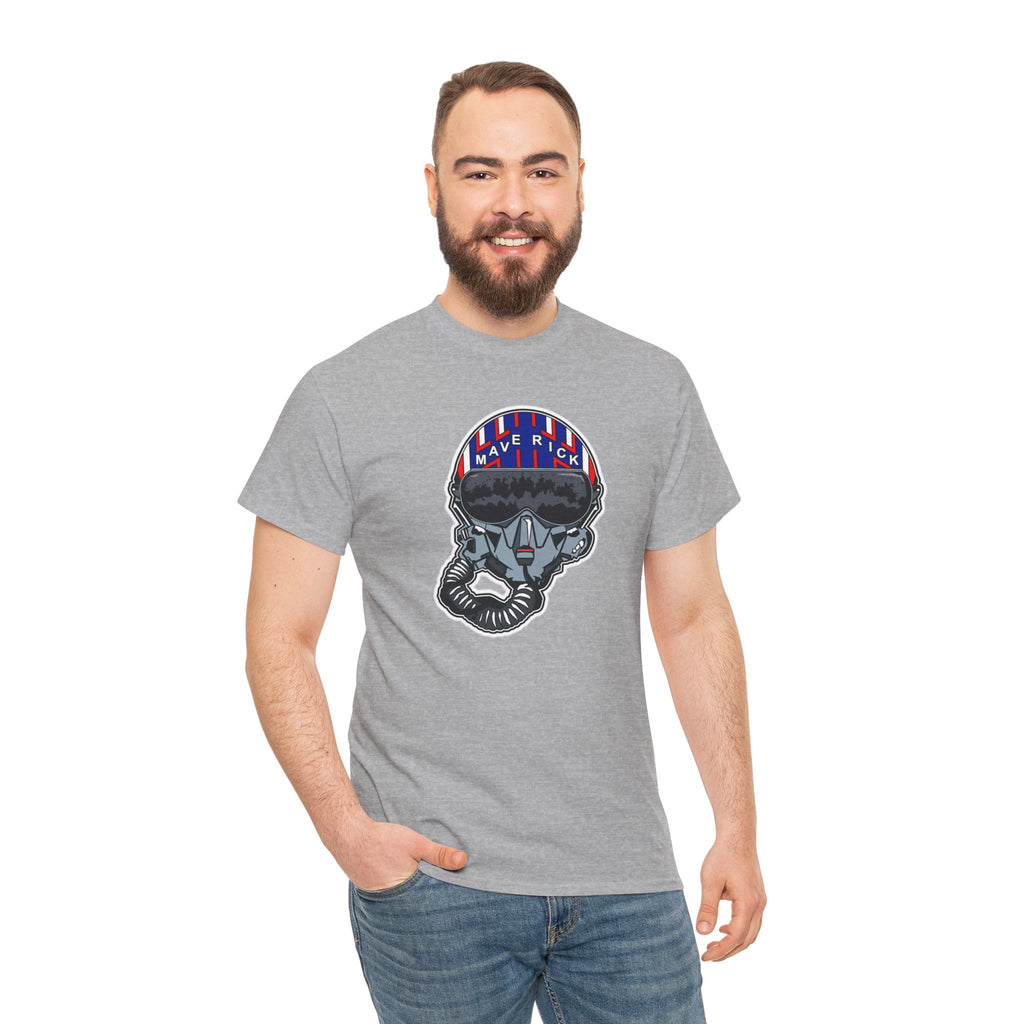 Skull Pilgrim Tee — Retro Striped 'Maverick' Helmet Graphic Shirt
