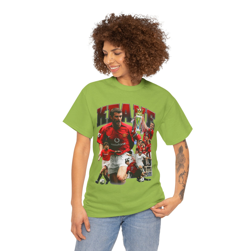 Roy Keane Football Legens Collage Tee — Retro Man United Tribute Shirt