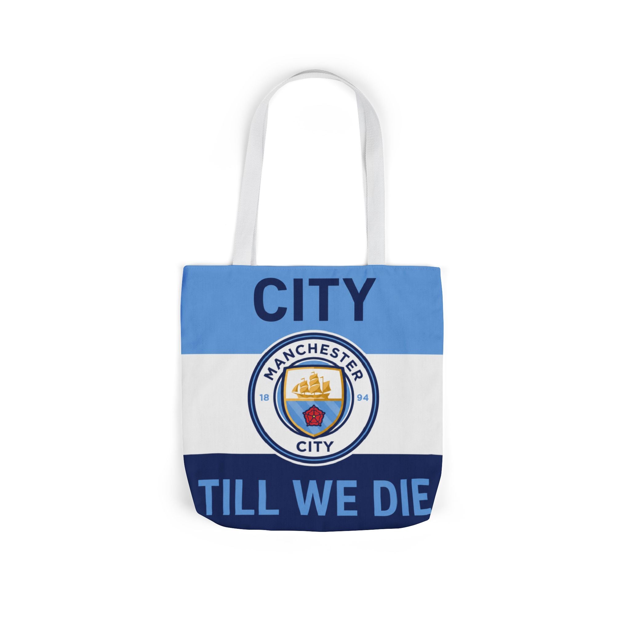 City Till We Die Unofficial Canvas Tote Bag — Manchester Football Fan Bag