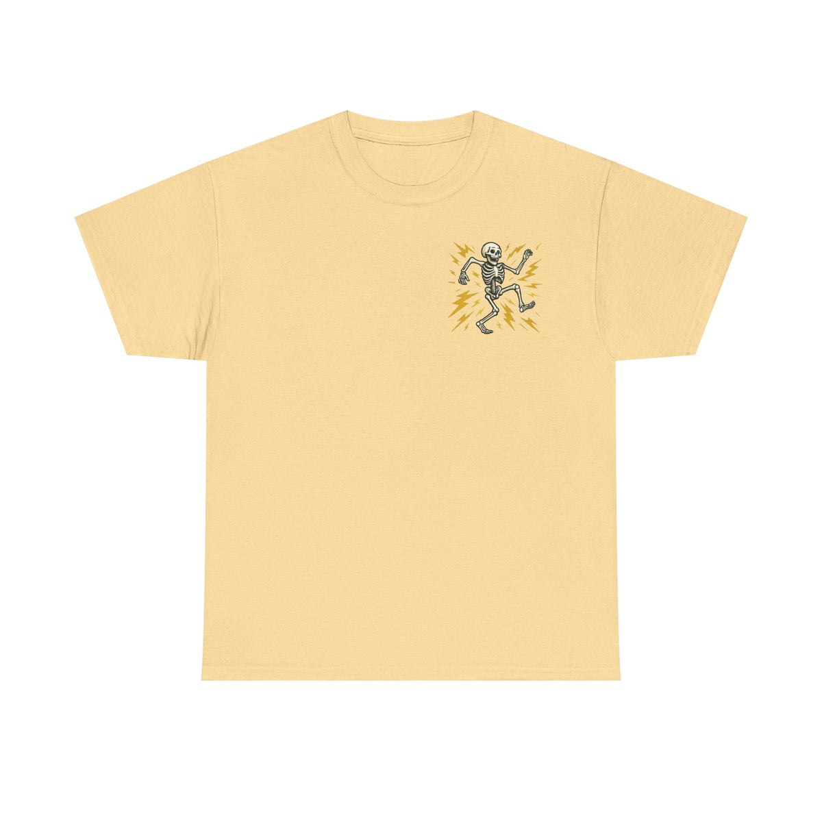 Electrician Skeleton Tee — "I'm an Electrician: If I Dance Without Music, Shut the Main Breaker Off"