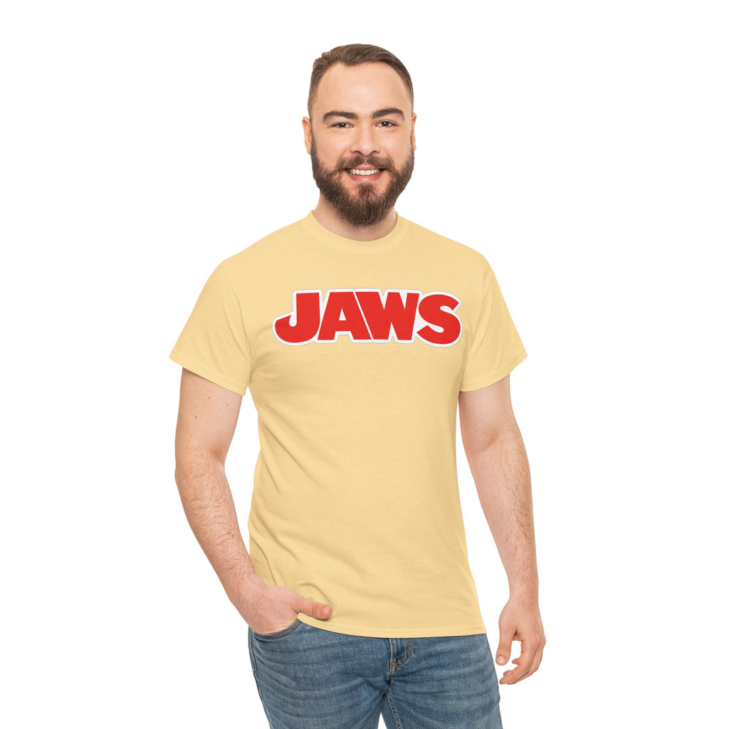 Jaws Logo Tee — Retro Red Movie Graphic T‑Shirt