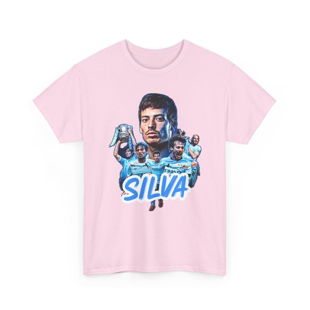 David Silva Manchester City Soccer Tee — Classic Player Portrait Football Shirt