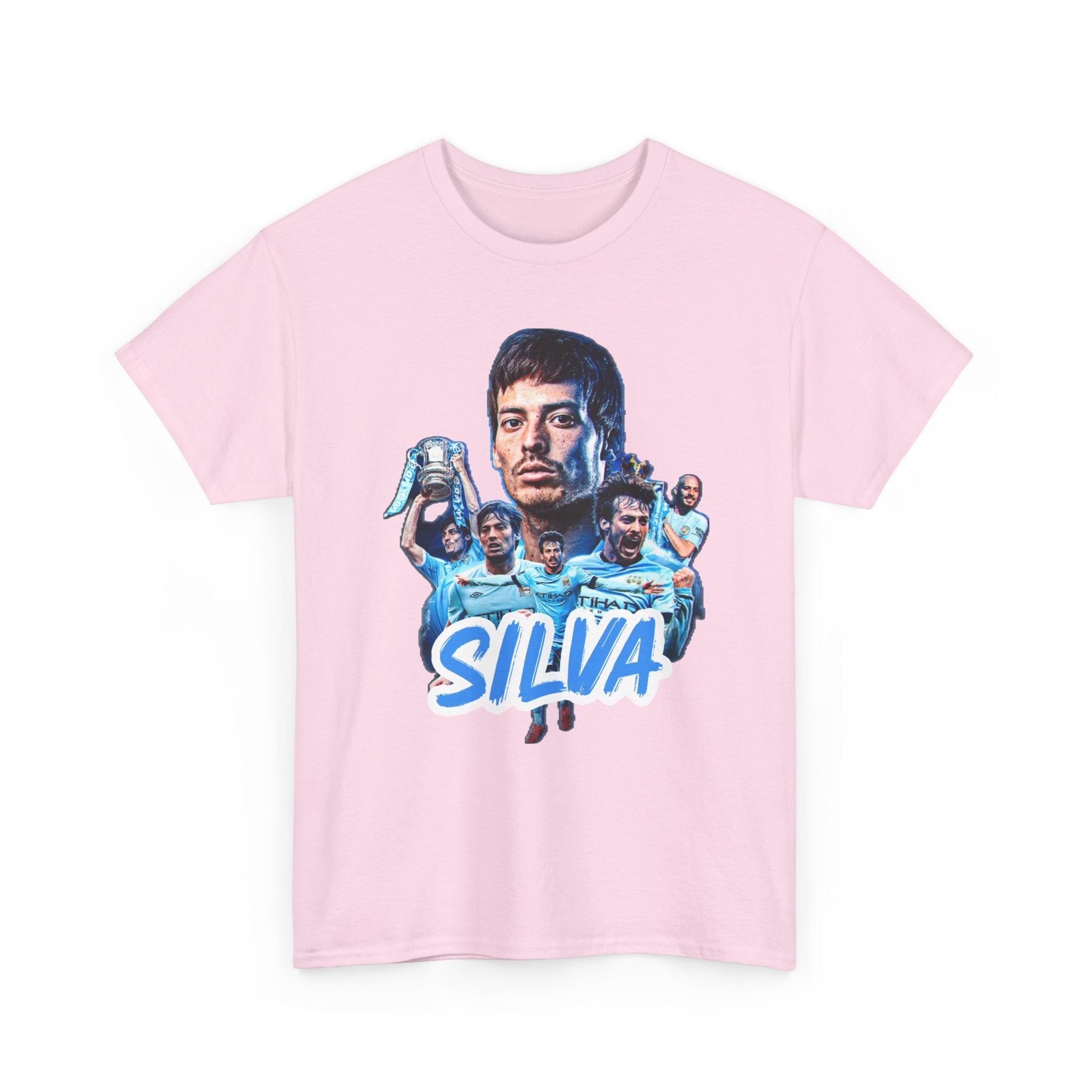 David Silva Manchester City Soccer Tee — Classic Player Portrait Football Shirt