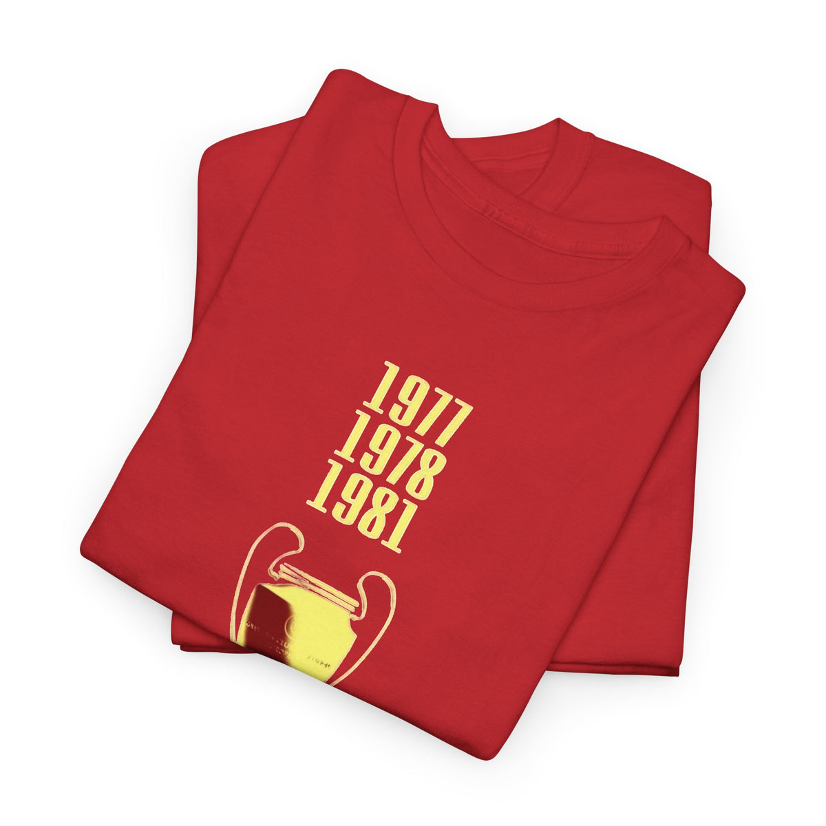 Liverpool Champions Of Europe Trophy Tee — Years 1977, 1978, 1981, 1985, 2005 & 2019