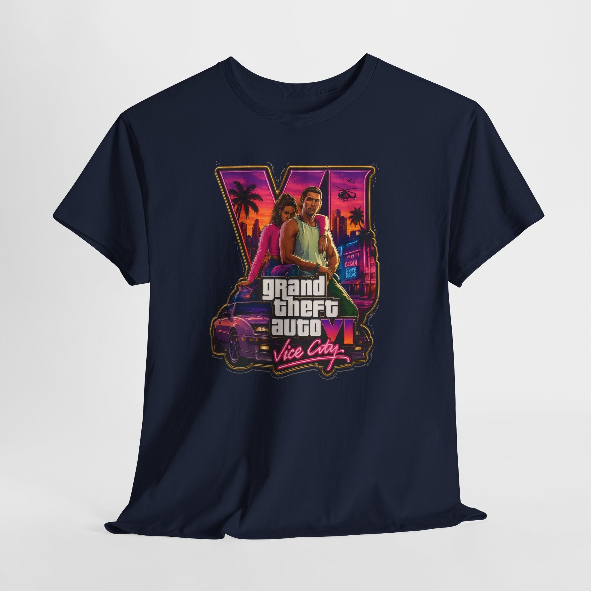 Grand Theft Auto Vice City Retro Logo Tee / Cotton T-Shirt