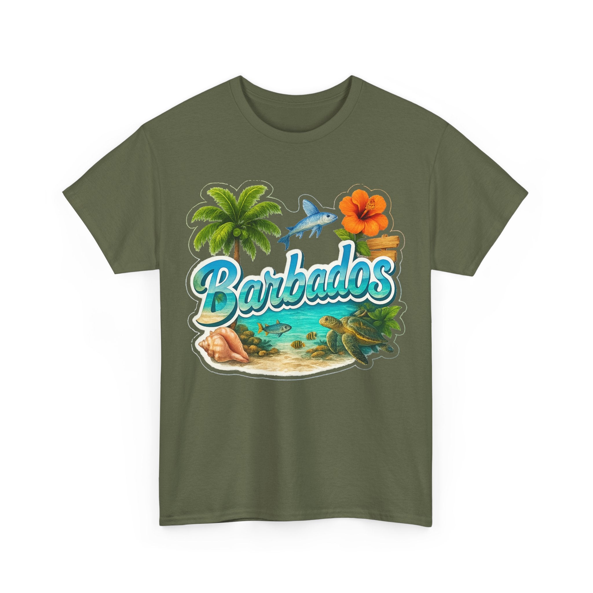 Barbados Beach Graphic Tee — Tropical Island Vacation T‑Shirt