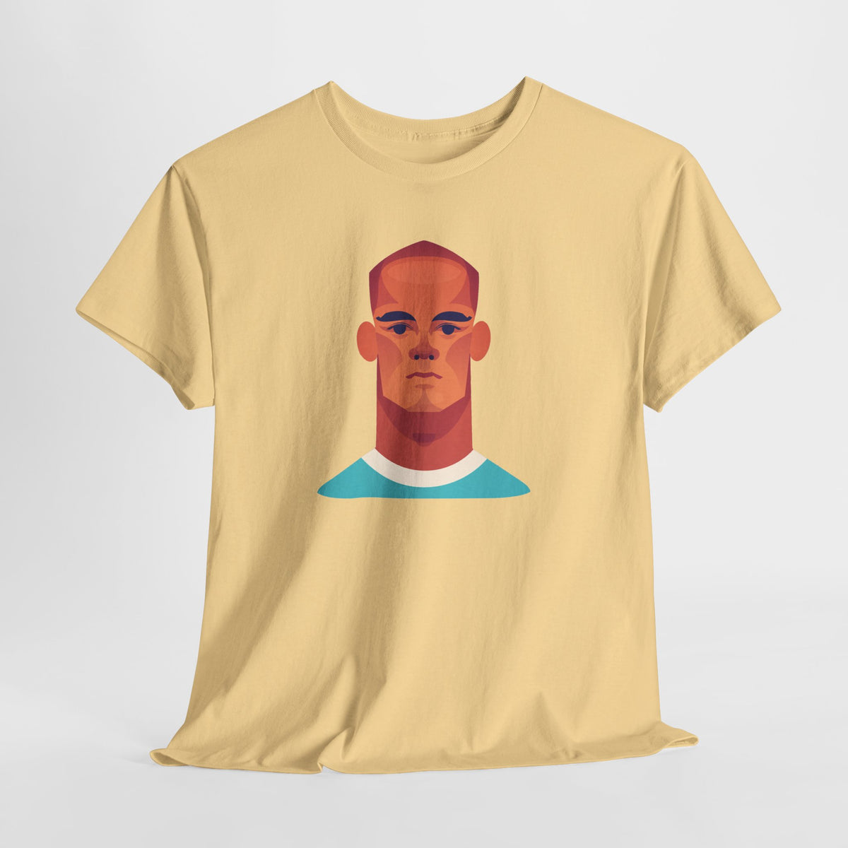 Vinny Kompany Manchester City Legend Minimalist Portrait Tee — Bold Stylized Face Graphic T-Shirt