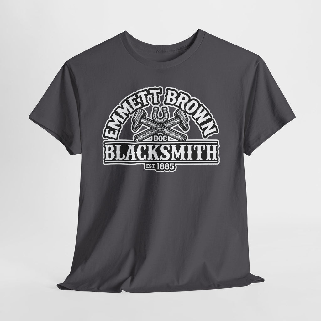 Blacksmith Emmett Brown Tee — Vintage Doc Blacksmith Graphic Shirt