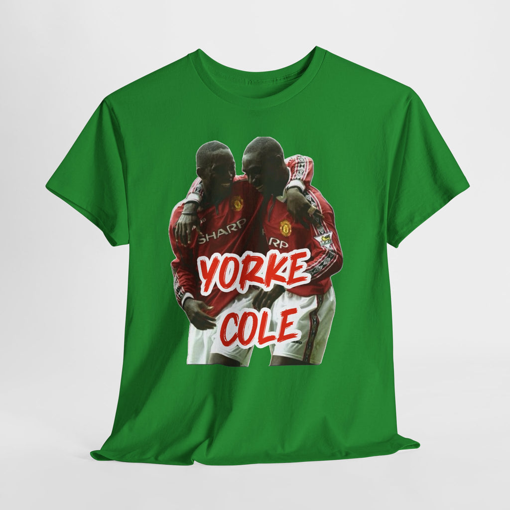 Yorke & Cole Manchester United Soccer Legends Graphic Tee — 'Yorke Cole' Retro Football Shirt
