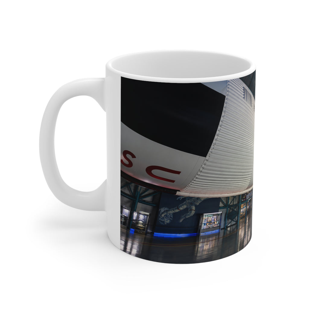 Space Museum Rocket Ceramic Coffee Mug – NASA Exhibit Photo, 11oz & 15oz