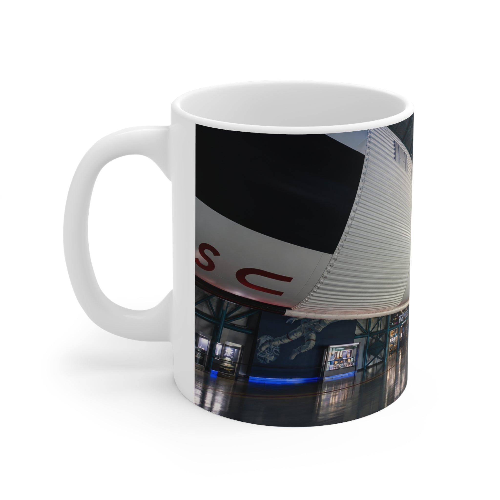 Space Museum Rocket Ceramic Coffee Mug – NASA Exhibit Photo, 11oz & 15oz