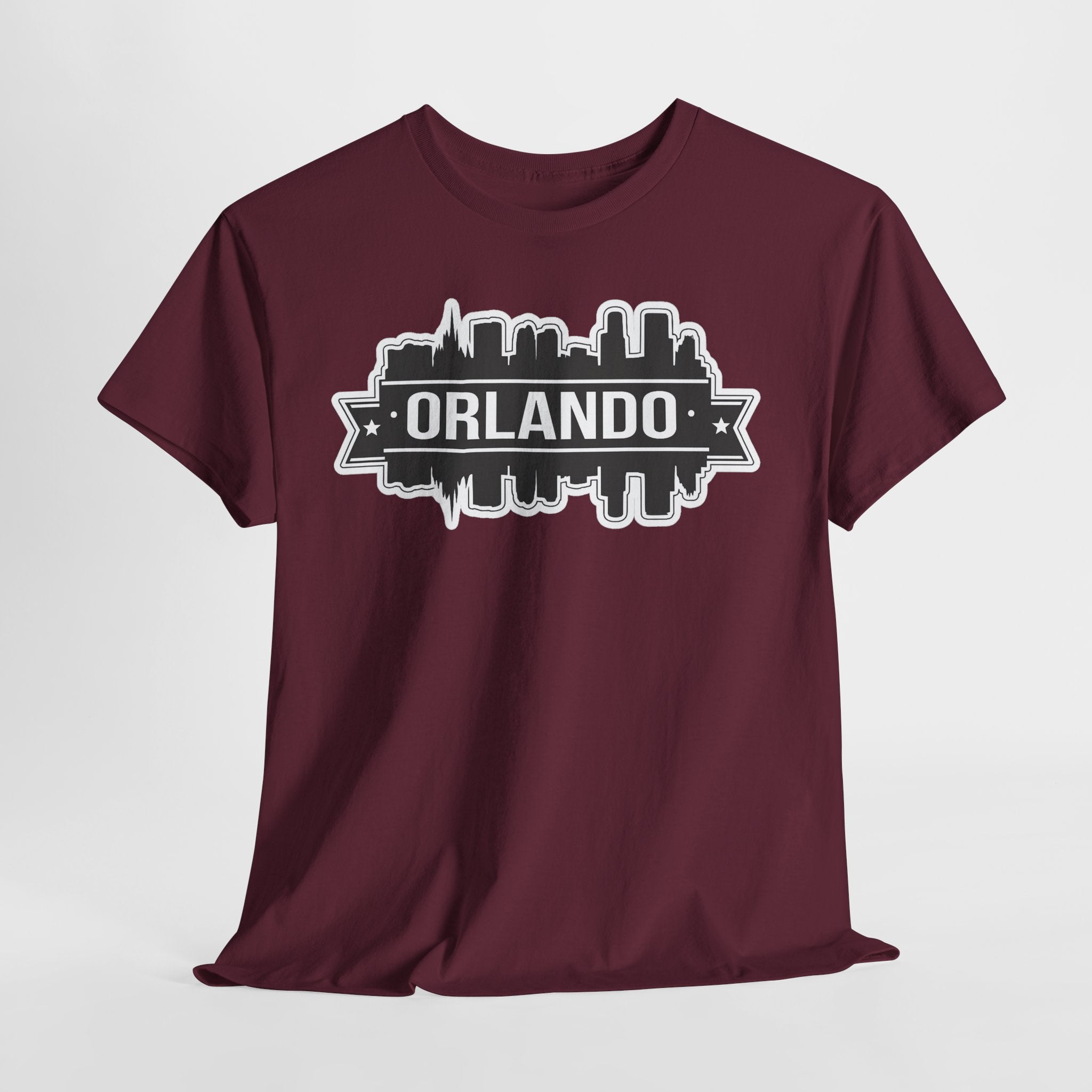 Orlando Skyline T-Shirt — Retro Badge Cityscape Tee