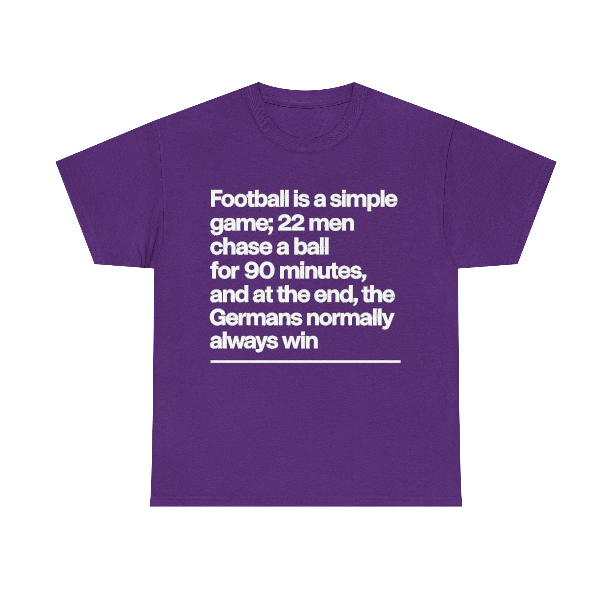 Funny Quote T-Shirt — 'Football is a simple game...' Graphic Tee